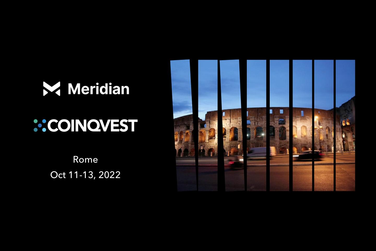 Meet COINQVEST at the Stellar Meridian Event in Rome from Oct 11-13