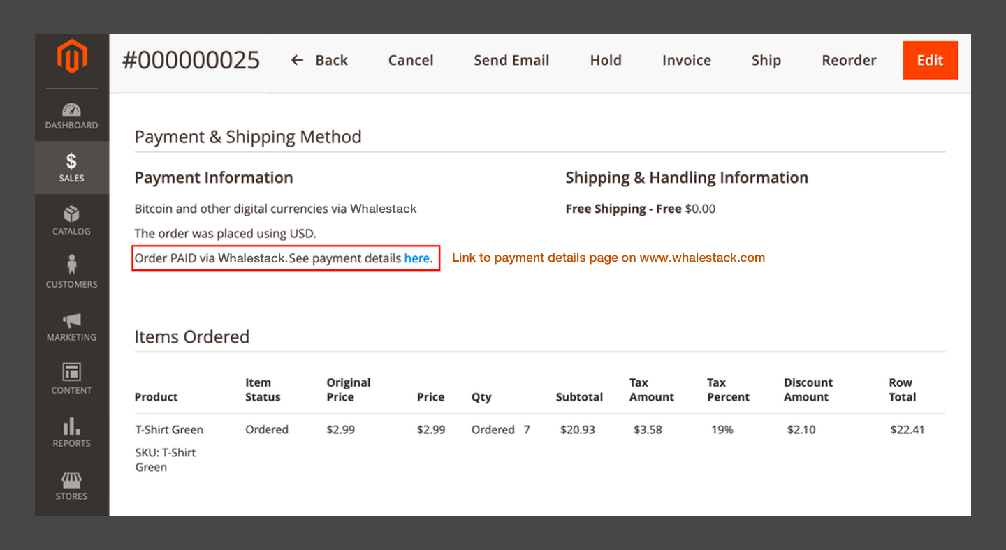 Magento extension for cryptocurrency payments